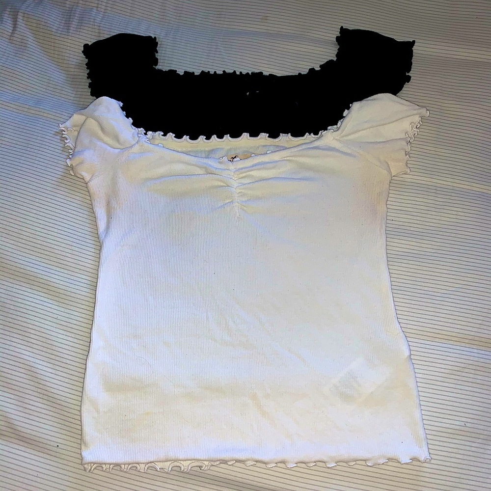 Two Hollister Off the Shoulder Tops